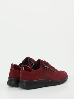 Semler – Komfort-Sneaker aus Veloursleder Bordeauxrot