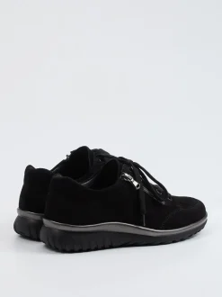 Semler – Komfort-Sneaker aus Veloursleder schwarz
