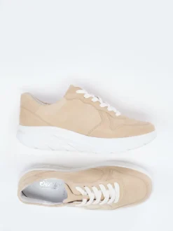 Semler – Komfort-Sneaker aus Veloursleder beige