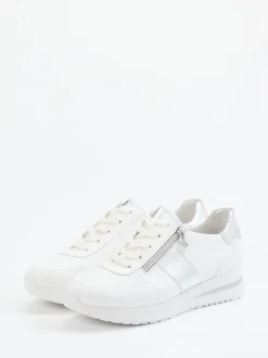 Semler – Komfort-Sneaker aus Kalbleder weiß-silber