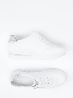 Semler – Komfort-Sneaker aus Kalbleder weiß-silber
