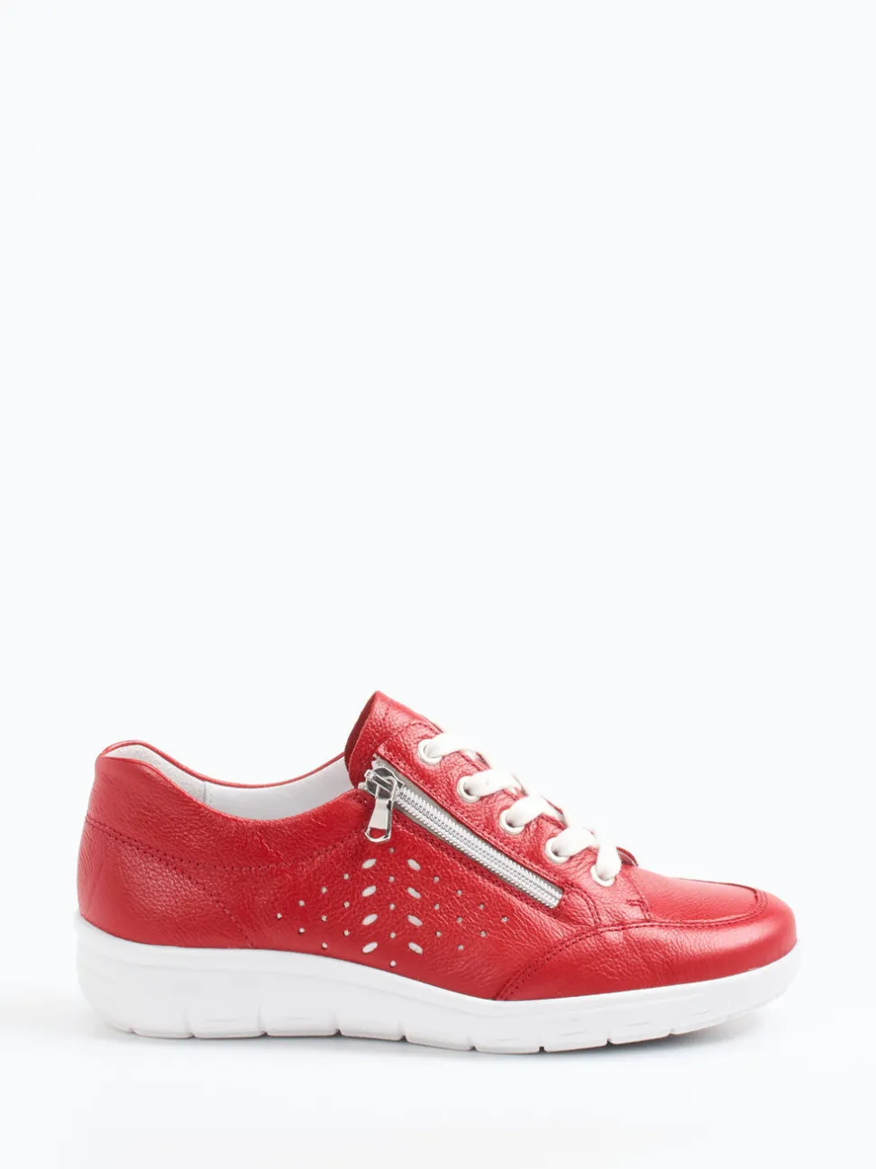 Semler – Komfort-Sneaker aus Kalbleder in Rot