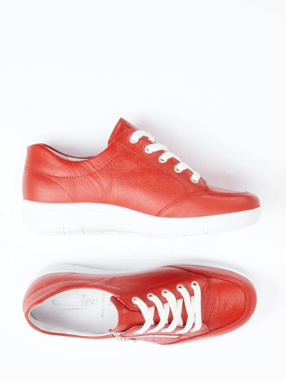 Semler – Komfort-Sneaker aus Kalbleder in Rot