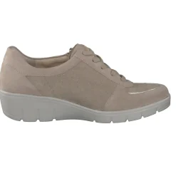 Semler – Komfort-Sneaker aus Veloursleder in Beige