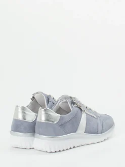 Semler – Komfort-Sneaker aus Veloursleder Lavendelblau