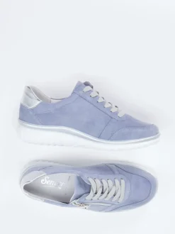 Semler – Komfort-Sneaker aus Veloursleder Lavendelblau