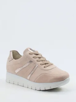 Semler – Komfort-Sneaker aus Veloursleder beige