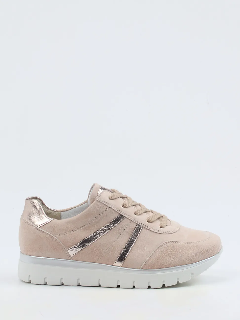 Semler – Komfort-Sneaker aus Veloursleder beige