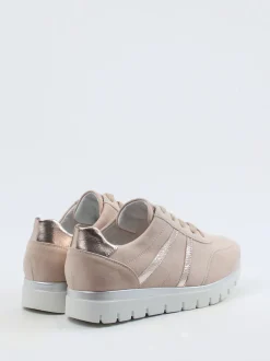 Semler – Komfort-Sneaker aus Veloursleder beige