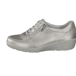 Semler – Komfort-Sneaker aus Metallicleder silber
