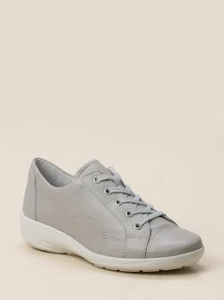 Semler – Komfort-Sneaker aus Kalbleder hellgrau