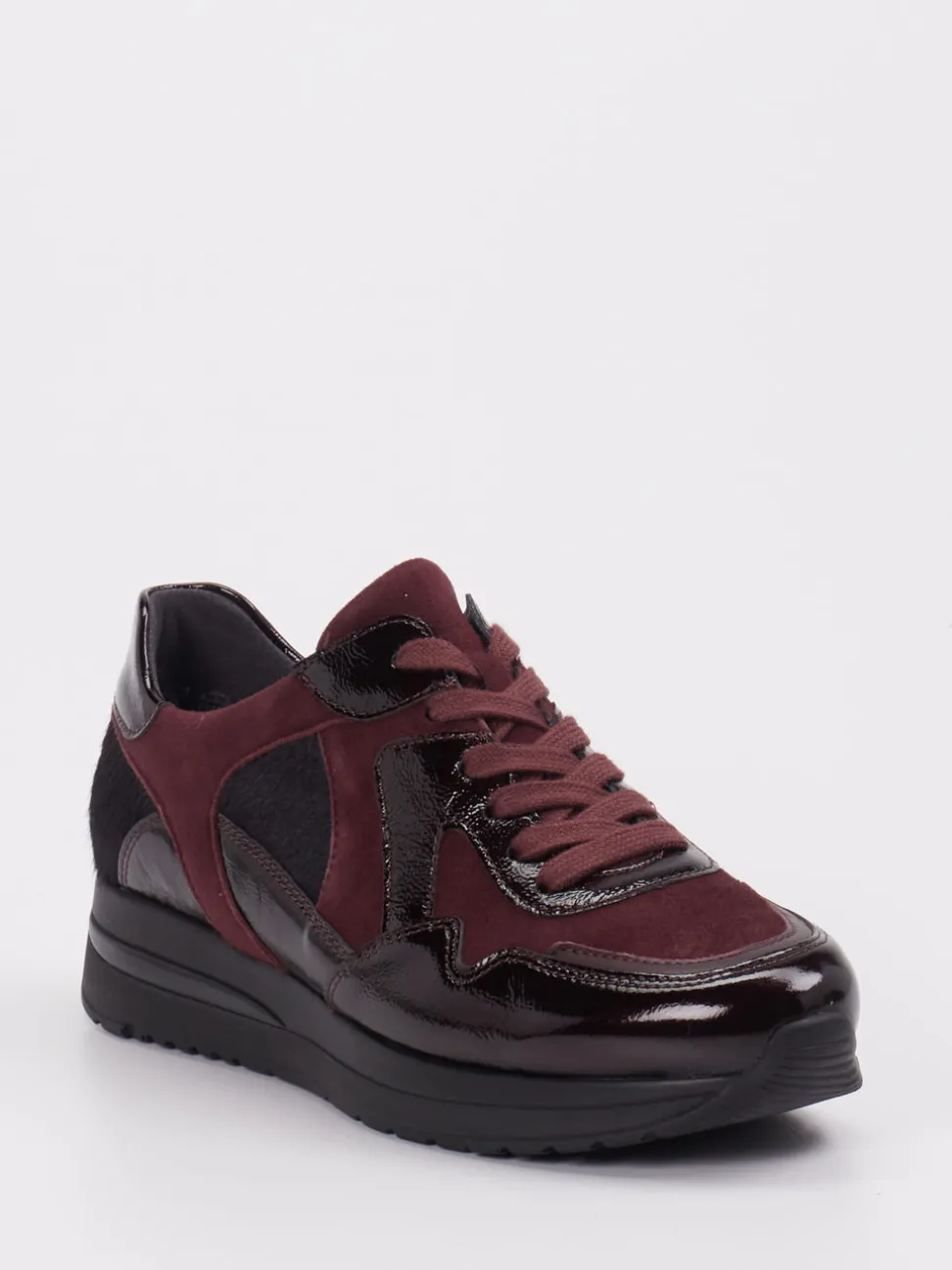 Semler – Komfort-Sneaker aus Veloursleder Bordeaux