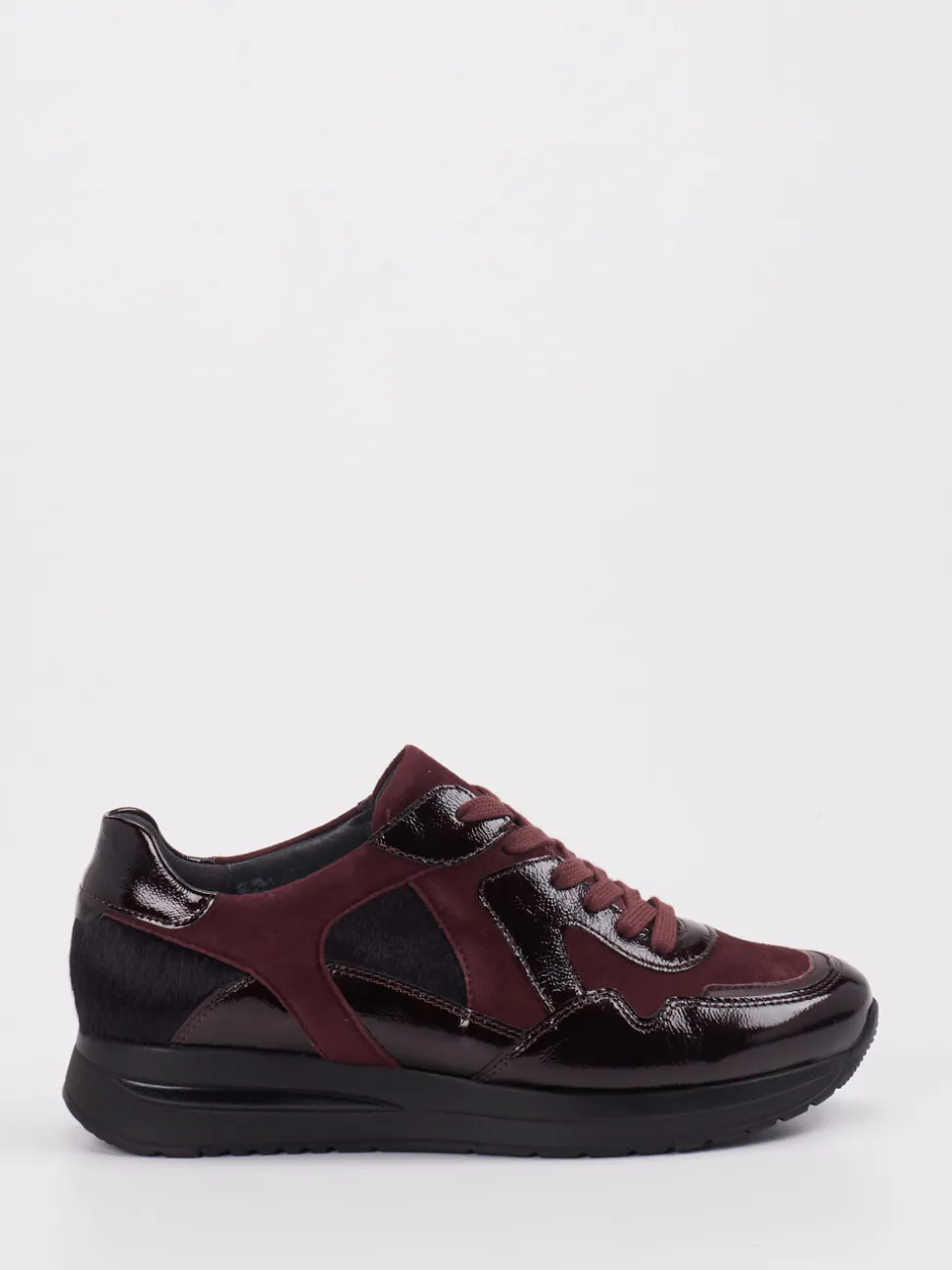 Semler – Komfort-Sneaker aus Veloursleder Bordeaux