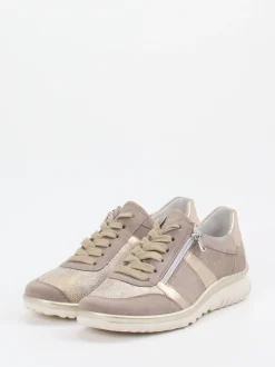 Semler – Komfort-Sneaker aus Stretch und Metallicleder