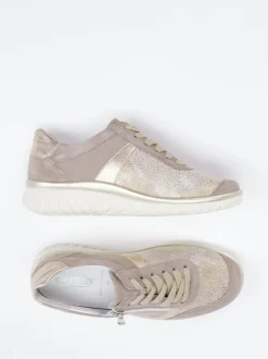 Semler – Komfort-Sneaker aus Stretch und Metallicleder