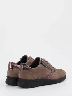Semler – Komfort-Sneaker aus Veloursleder taupe