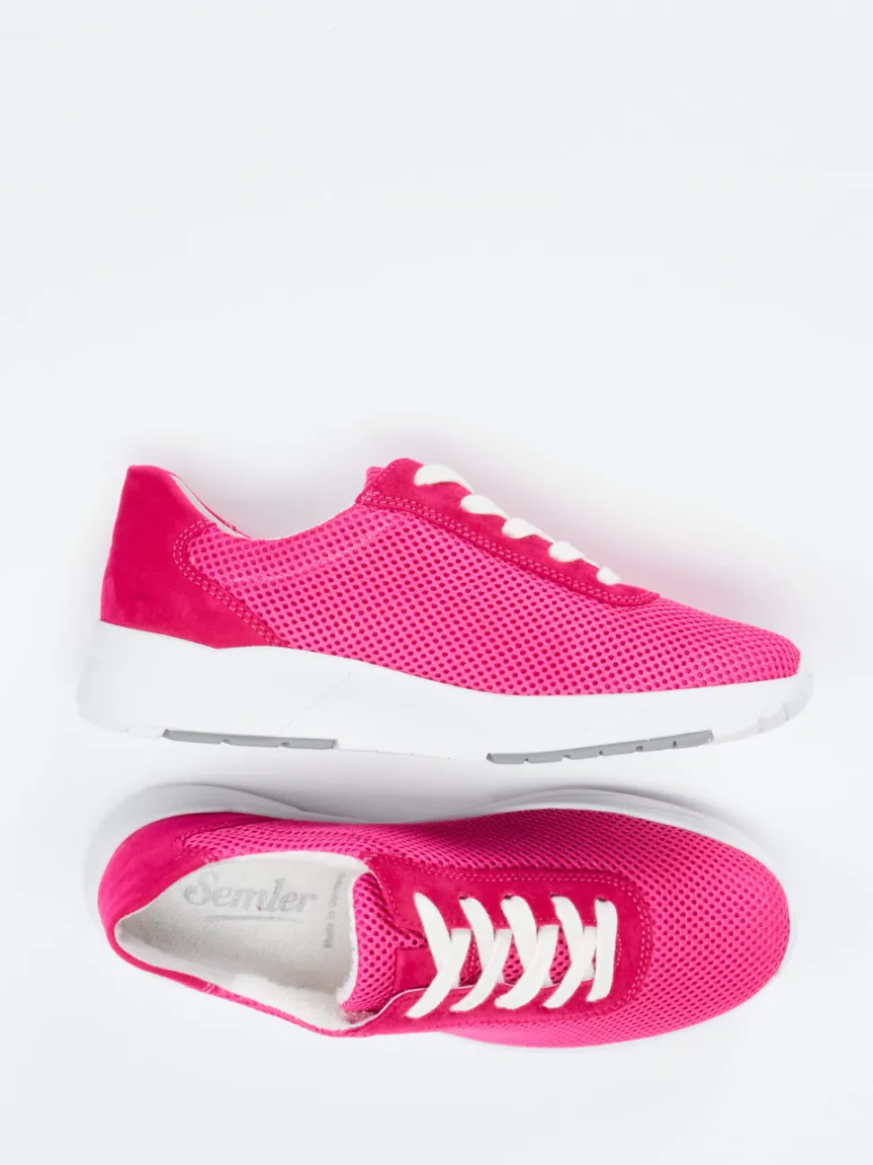 Semler – Komfort-Sneaker aus Textil in Pink