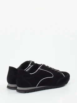 Semler – Komfort-Sneaker aus Veloursleder schwarz
