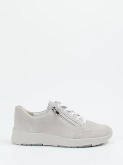 Semler – Komfort-Sneaker aus Veloursleder hellgrau