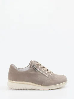 Semler – Komfort-Sneaker aus Veloursleder Taupe