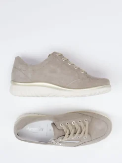 Semler – Komfort-Sneaker aus Veloursleder Taupe