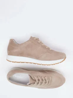 Semler – Komfort-Sneaker aus Stretchleder beige