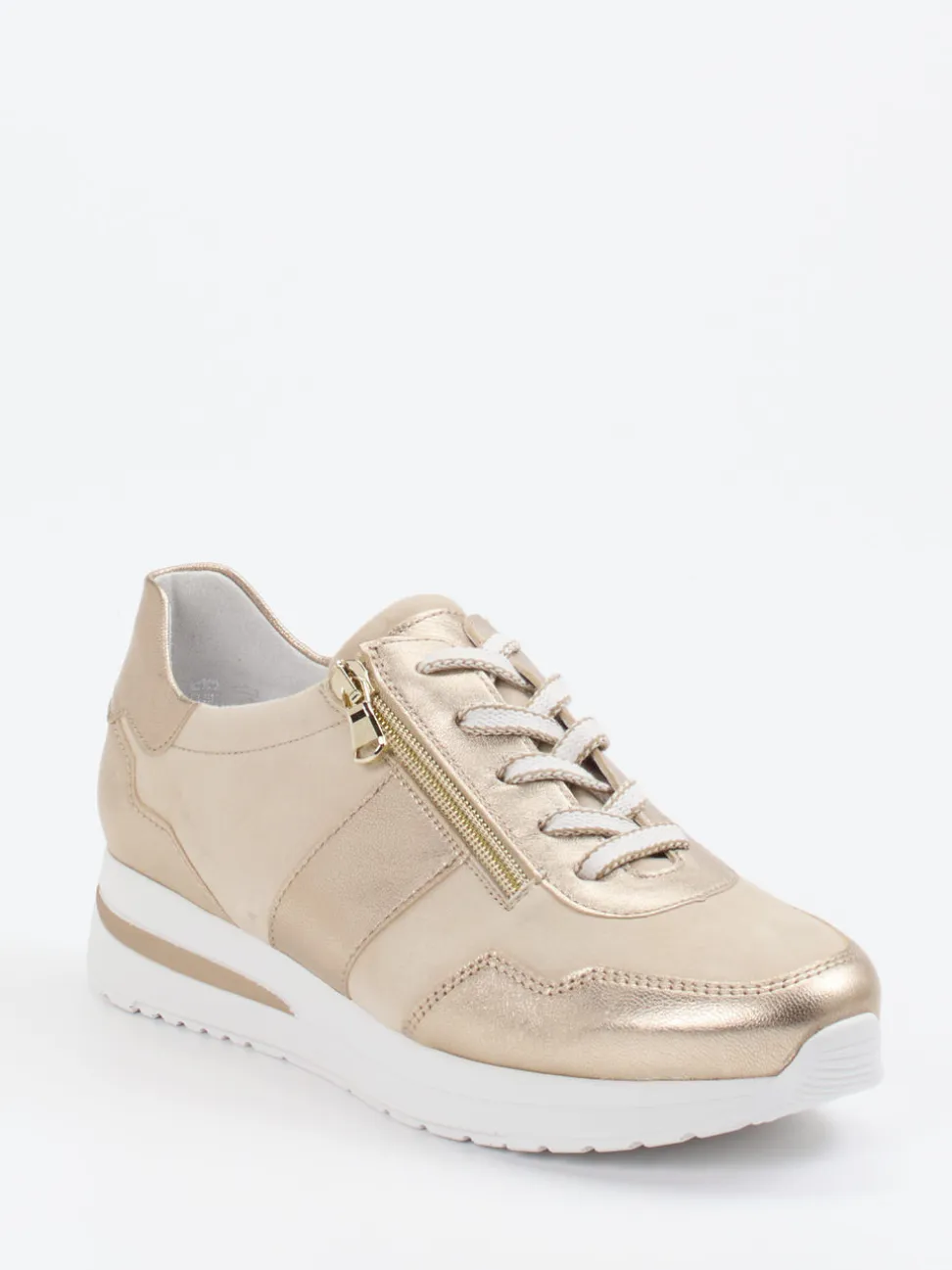 Semler – Komfort-Sneaker aus Veloursleder champagner