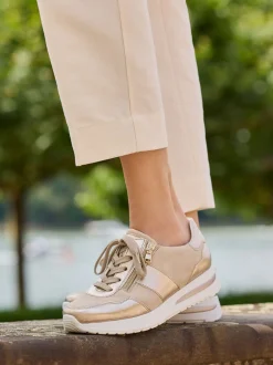 Semler – Komfort-Sneaker aus Veloursleder champagner