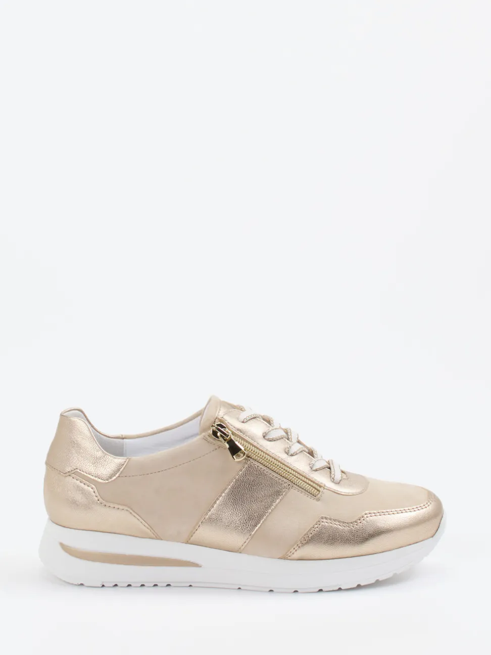 Semler – Komfort-Sneaker aus Veloursleder champagner
