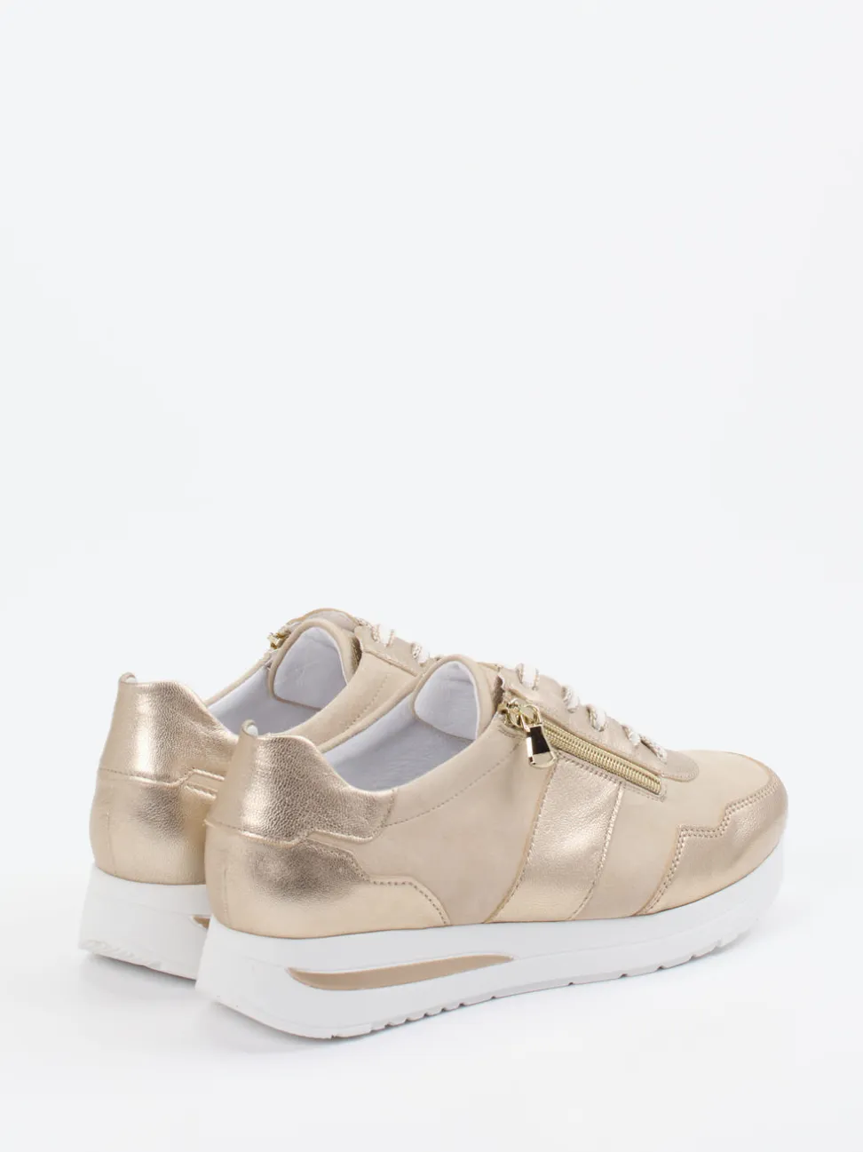 Semler – Komfort-Sneaker aus Veloursleder champagner