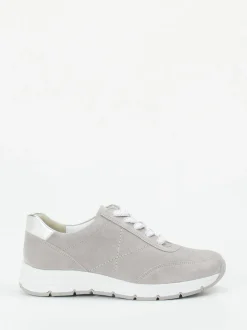 Semler – Komfort-Sneaker aus Veloursleder hellgrau