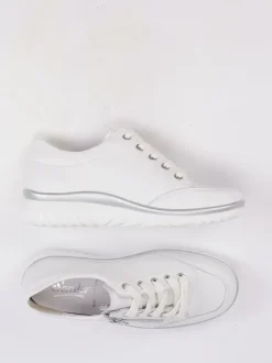 Semler – Komfort-Sneaker aus Kalbleder Weiß