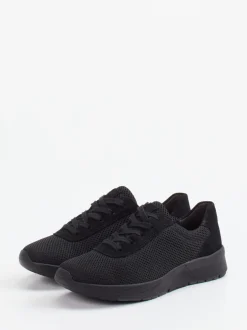 Semler – Komfort-Sneaker aus Velour/Textil schwarz