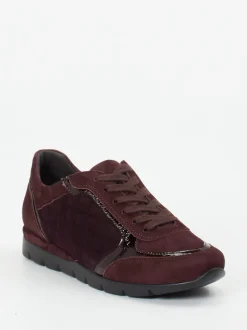Semler – Komfort-Sneaker aus Veloursleder bordeaux