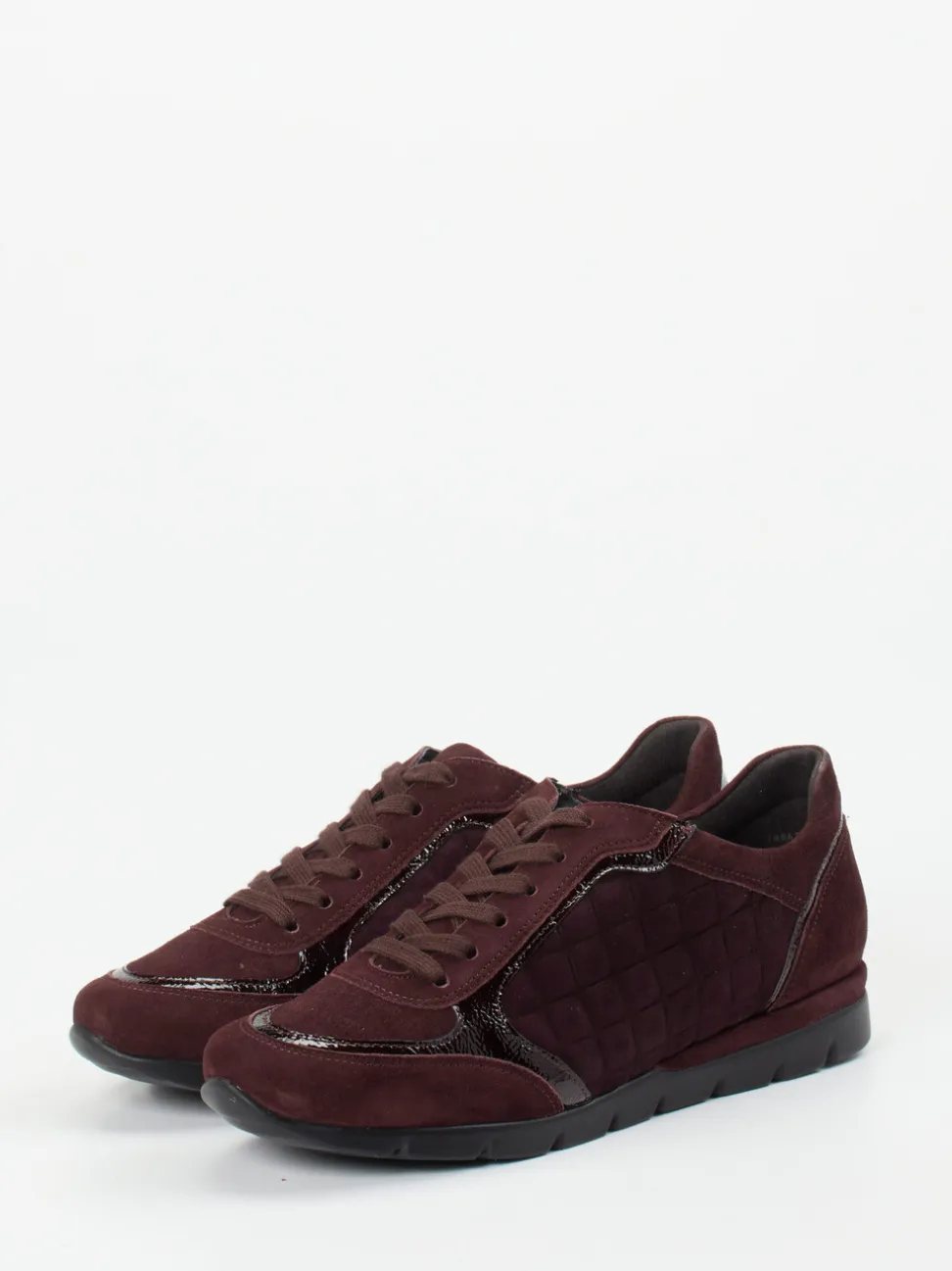 Semler – Komfort-Sneaker aus Veloursleder bordeaux