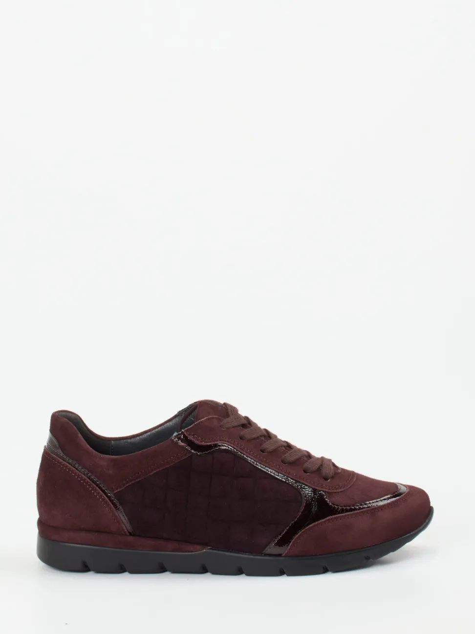 Semler – Komfort-Sneaker aus Veloursleder bordeaux