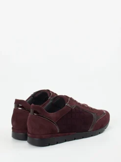 Semler – Komfort-Sneaker aus Veloursleder bordeaux