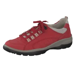 Semler – Komfort-Sneaker aus Nubukleder Tomatenrot