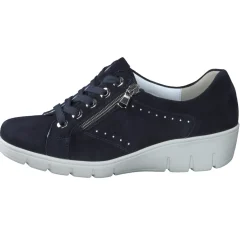 Semler – Komfort-Sneaker aus Veloursleder Dunkelblau