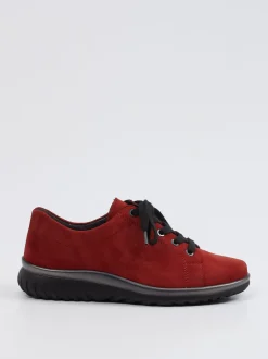 Semler – Komfort-Sneaker aus Veloursleder dunkelrot