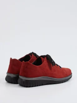 Semler – Komfort-Sneaker aus Veloursleder dunkelrot