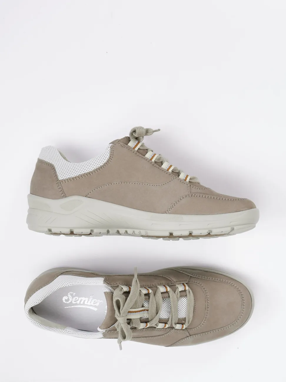 Semler – Komfort-Sneaker aus Nubukleder beige