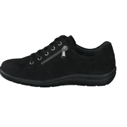 Semler – Komfort-Sneaker aus Veloursleder schwarz