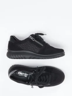 Semler – Komfort-Sneaker aus Veloursleder schwarz