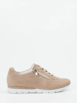Semler – Komfort-Sneaker aus Veloursleder beige