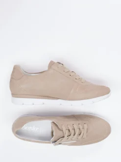 Semler – Komfort-Sneaker aus Veloursleder beige