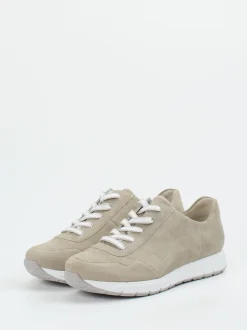 Semler – Komfort-Sneaker aus Veloursleder Beigegrau