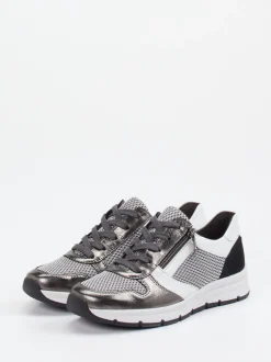 Semler – Komfort-Sneaker aus Metallicleder anthrazit
