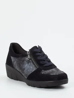 Semler – Komfort-Sneaker aus Veloursleder Blau