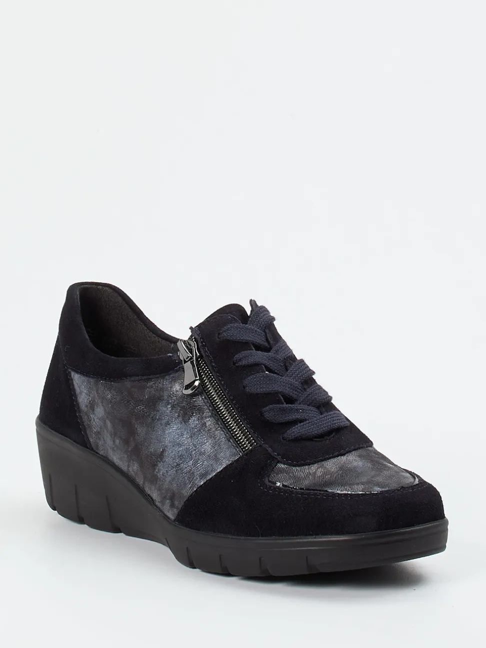 Semler – Komfort-Sneaker aus Veloursleder Blau
